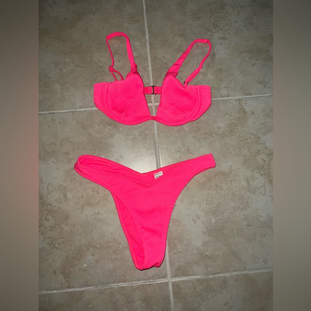 pink hollister bikini